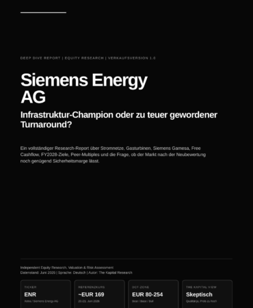 Cover des The Kapital Deep Dive Reports zu Siemens Energy AG.