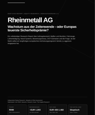 Cover des The Kapital Deep Dive Reports zu Rheinmetall AG.