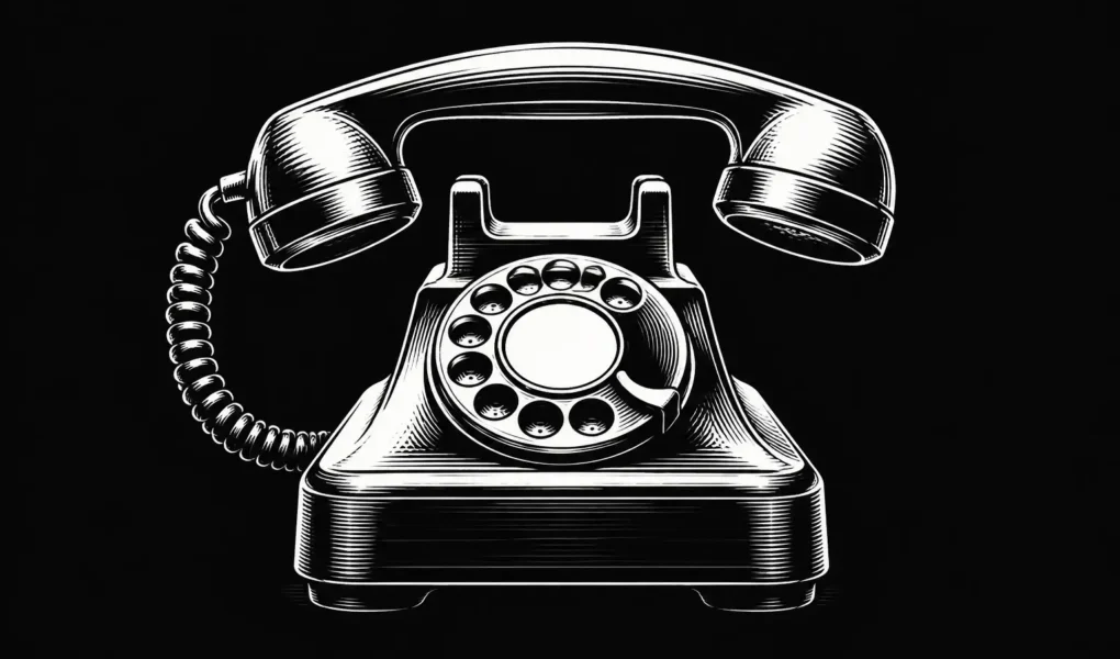 Black-and-white illustration of a vintage telephone representing a margin call