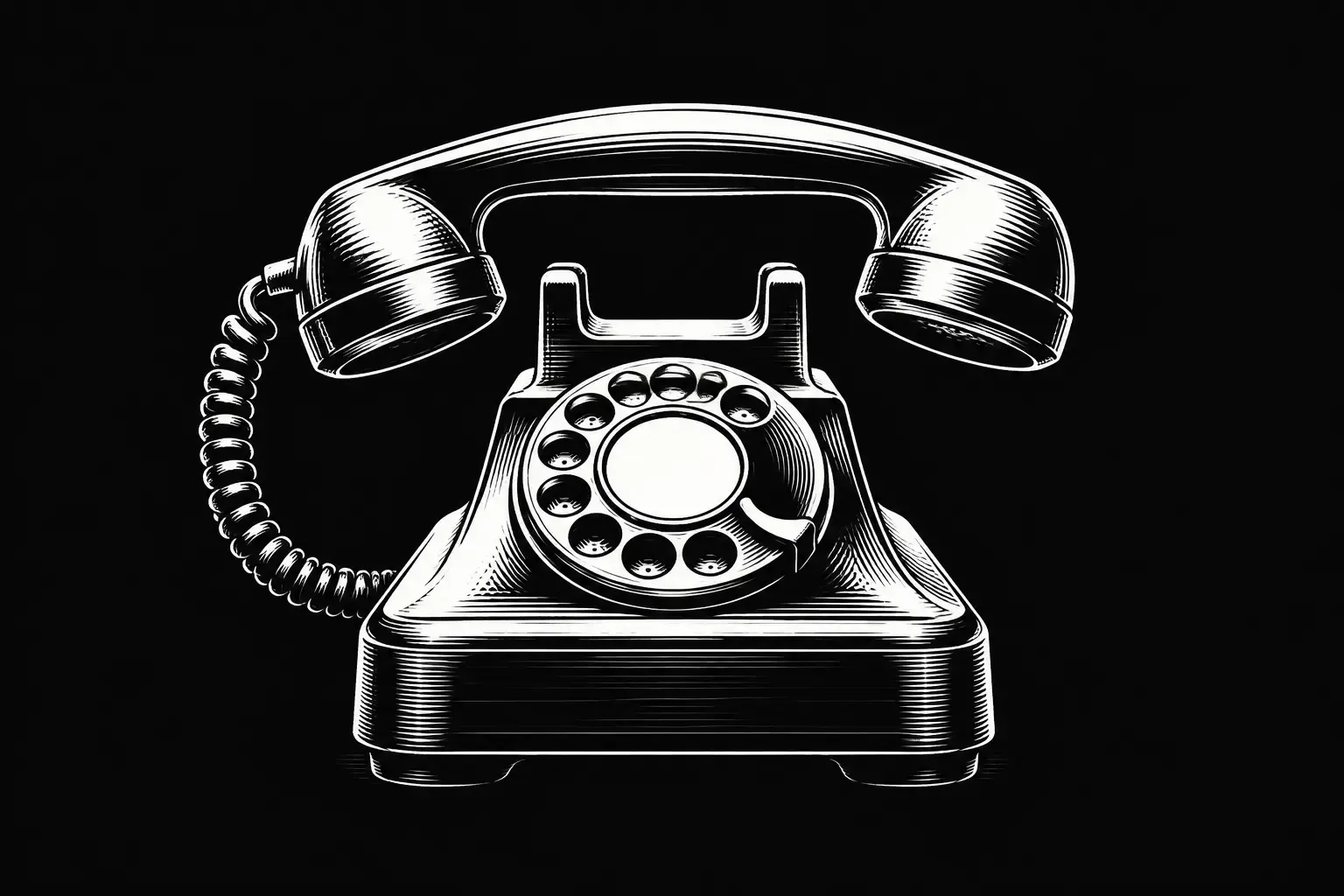 Black-and-white illustration of a vintage telephone representing a margin call