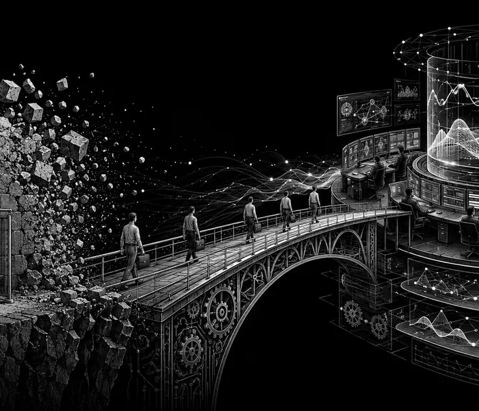 Black-and-white editorial illustration of the 2026 US shift from PDT counting to intraday margin monitoring