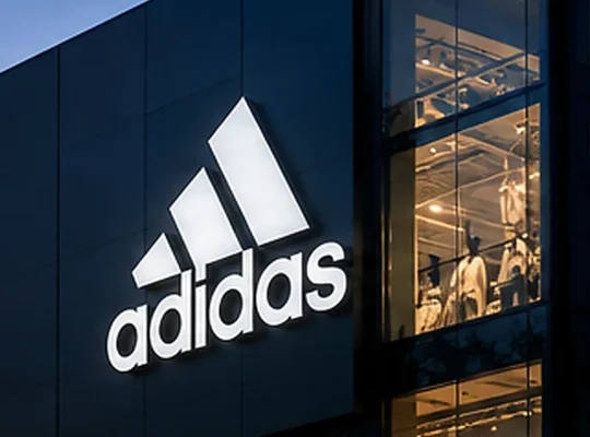 adidas-Gebäude bei Abendlicht – adidas-Aktie 2026