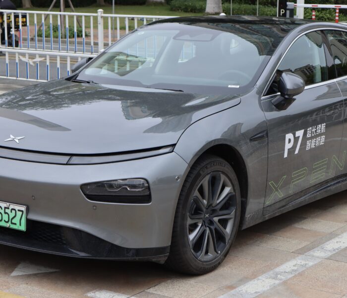 XPeng P7 electric sedan for XPeng stock analysis 2026